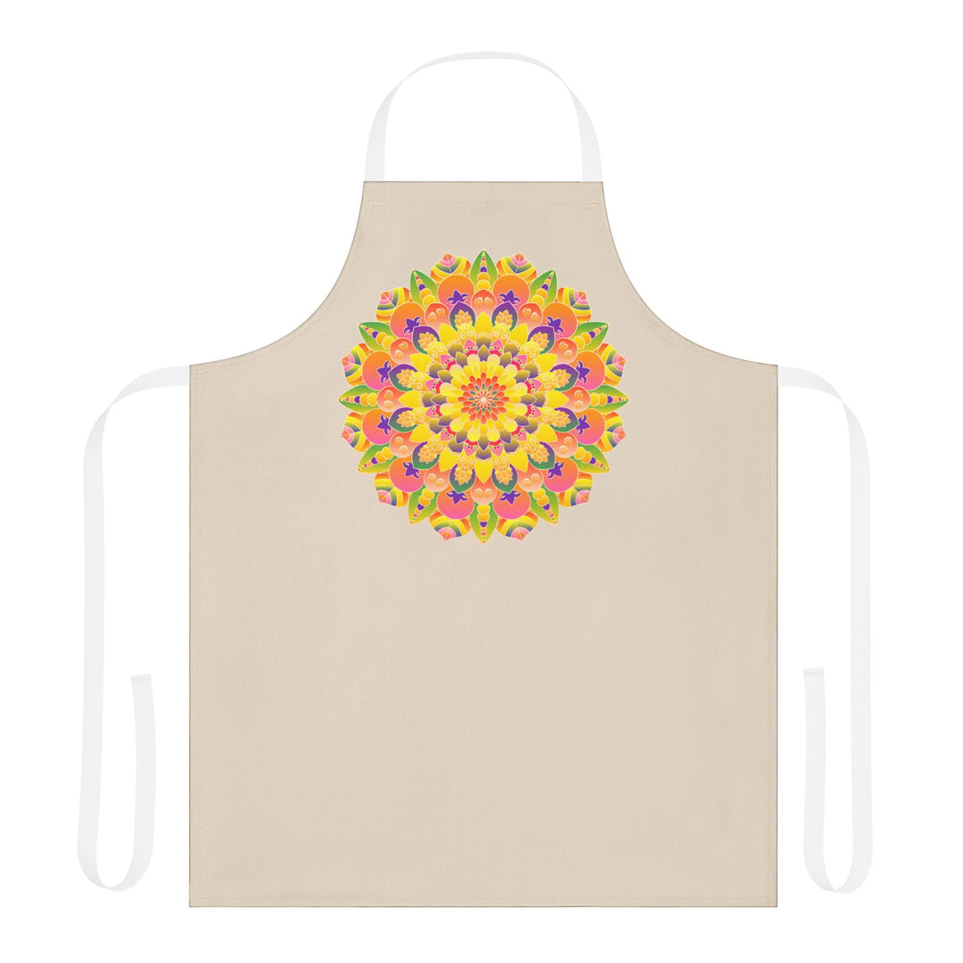 Mandala Art Apron - Rainbow & Floral All Over Prints - Blululi