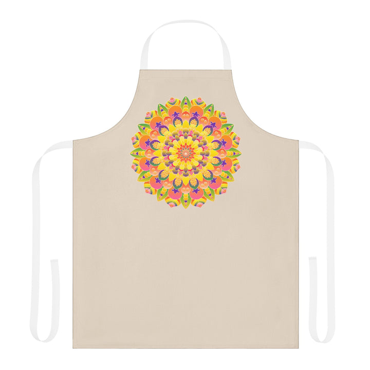 Mandala Art Apron - Rainbow & Floral All Over Prints - Blululi