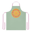 Mandala Art Apron - Rainbow Sage Green All Over Prints - Blululi
