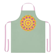 Mandala Art Apron - Rainbow Sage Green All Over Prints - Blululi