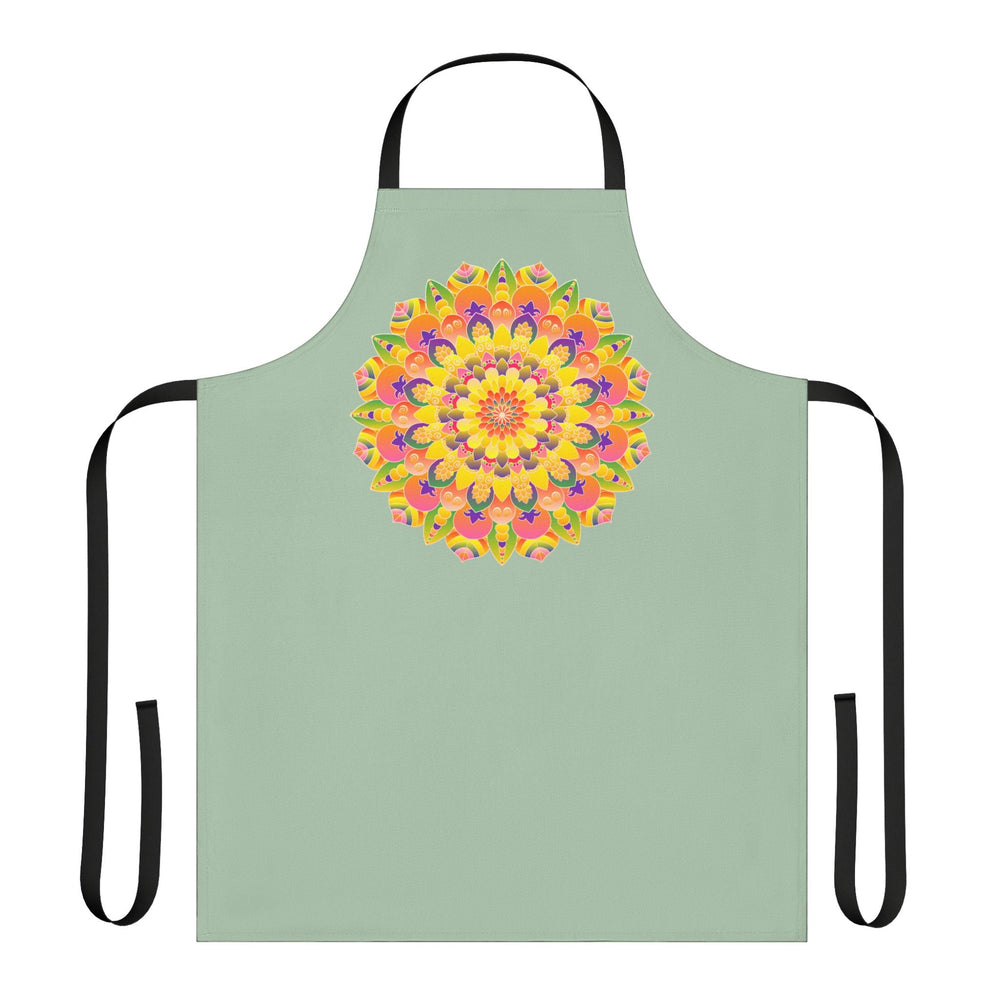Mandala Art Apron - Rainbow Sage Green All Over Prints - Blululi