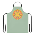 Mandala Art Apron - Rainbow Sage Green All Over Prints - Blululi
