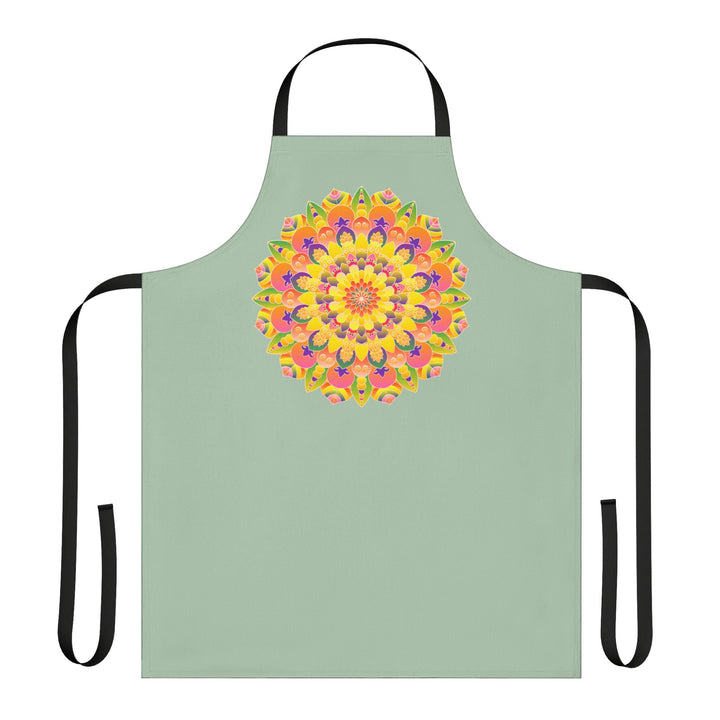 Mandala Art Apron - Rainbow Sage Green All Over Prints - Blululi