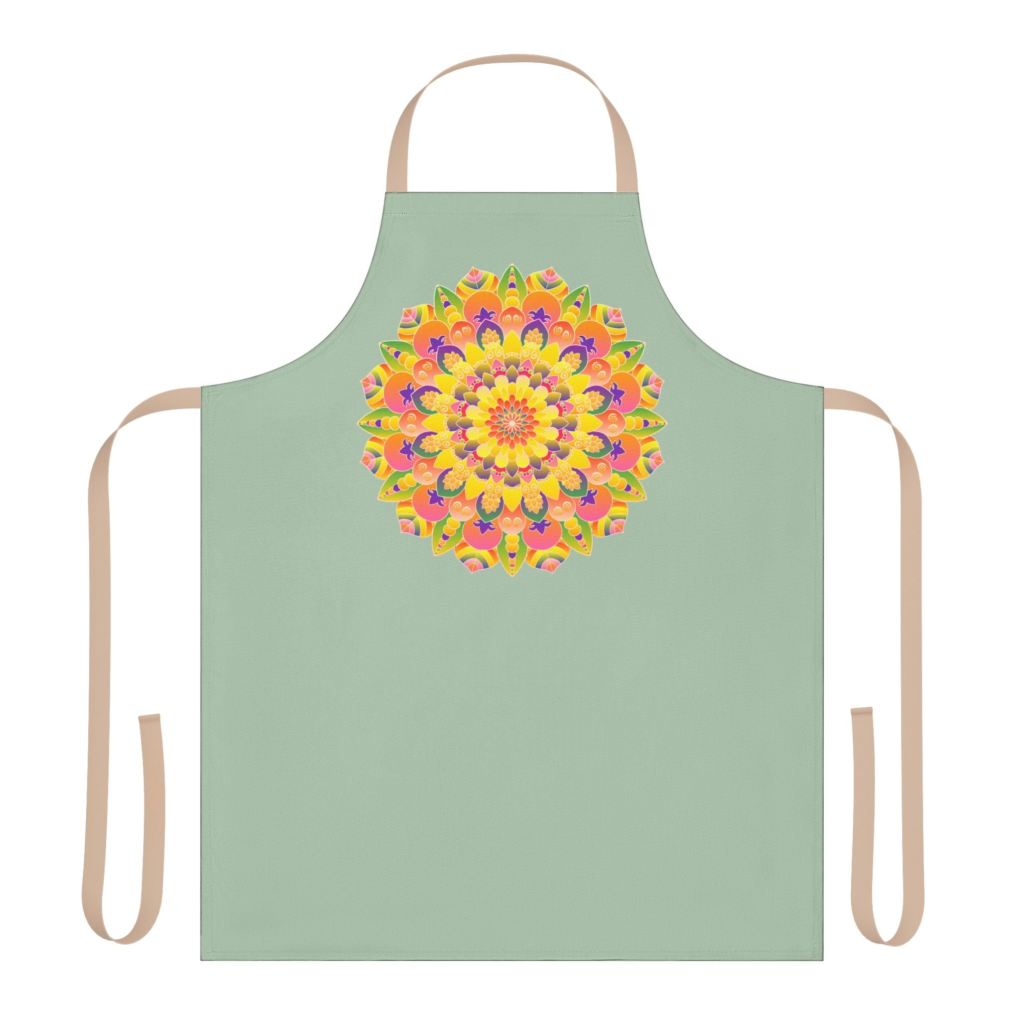 Mandala Art Apron - Rainbow Sage Green All Over Prints - Blululi