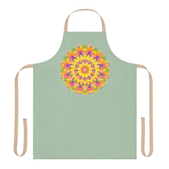 Mandala Art Apron - Rainbow Sage Green All Over Prints - Blululi