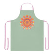 Mandala Art Apron - Sage Green All Over Prints - Blululi