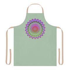 Mandala Art Apron - Sage Green All Over Prints - Blululi