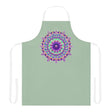 Mandala Art Apron - Sage Green All Over Prints - Blululi