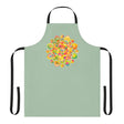 Mandala Art Apron - Sage Green All Over Prints - Blululi