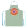 Mandala Art Apron - Sage Green All Over Prints - Blululi