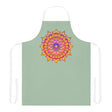 Mandala Art Apron - Sage Green All Over Prints - Blululi