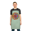 Mandala Art Apron - Sage Green All Over Prints - Blululi