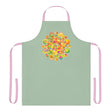 Mandala Art Apron - Sage Green All Over Prints - Blululi