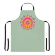 Mandala Art Apron - Sage Green All Over Prints - Blululi