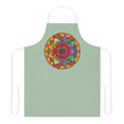 Mandala Art Apron - Sage Green All Over Prints - Blululi