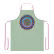 Mandala Art Apron - Sage Green All Over Prints - Blululi
