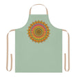 Mandala Art Apron - Sage Green All Over Prints - Blululi