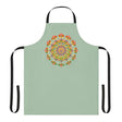 Mandala Art Apron - Sage Green All Over Prints - Blululi