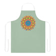 Mandala Art Apron - Sage Green All Over Prints - Blululi