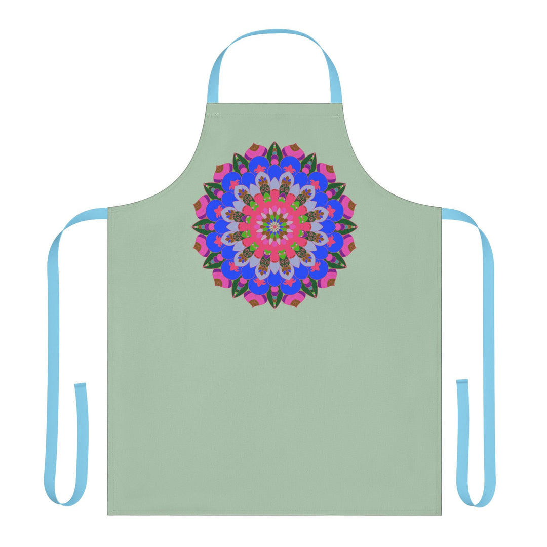 Mandala Art Apron - Sage Green All Over Prints - Blululi