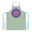 Mandala Art Apron - Sage Green All Over Prints - Blululi