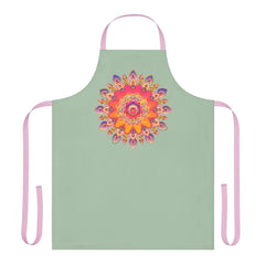 Mandala Art Apron - Sage Green All Over Prints - Blululi