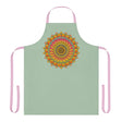 Mandala Art Apron - Sage Green All Over Prints - Blululi