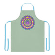 Mandala Art Apron - Sage Green All Over Prints - Blululi