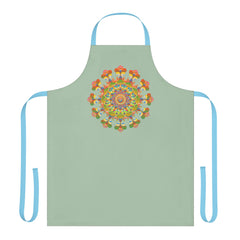 Mandala Art Apron - Sage Green All Over Prints - Blululi
