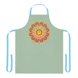 Mandala Art Apron - Sage Green All Over Prints - Blululi