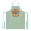 Mandala Art Apron - Sage Green All Over Prints - Blululi