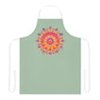 Mandala Art Apron - Sage Green All Over Prints - Blululi