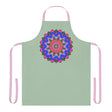 Mandala Art Apron - Sage Green All Over Prints - Blululi