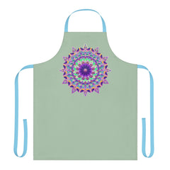 Mandala Art Apron - Sage Green All Over Prints - Blululi