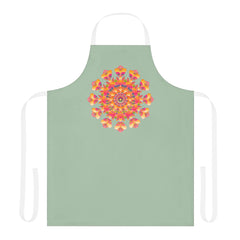 Mandala Art Apron - Sage Green All Over Prints - Blululi