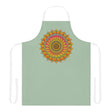 Mandala Art Apron - Sage Green All Over Prints - Blululi