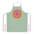 Mandala Art Apron - Sage Green All Over Prints - Blululi