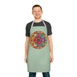 Mandala Art Apron - Sage Green All Over Prints - Blululi