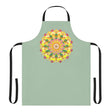 Mandala Art Apron - Sage Green All Over Prints - Blululi