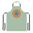 Mandala Art Apron - Sage Green All Over Prints - Blululi