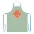 Mandala Art Apron - Sage Green All Over Prints - Blululi
