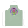 Mandala Art Apron - Sage Green All Over Prints - Blululi
