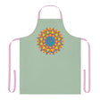 Mandala Art Apron - Sage Green All Over Prints - Blululi