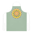 Mandala Art Apron - Sage Green All Over Prints - Blululi
