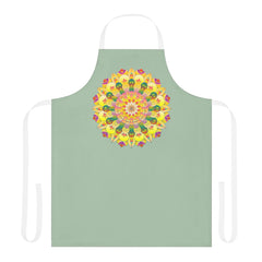 Mandala Art Apron - Sage Green All Over Prints - Blululi
