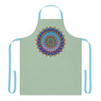 Mandala Art Apron - Sage Green All Over Prints - Blululi
