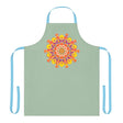 Mandala Art Apron - Sage Green - Colorful Kitchen Decor All Over Prints - Blululi