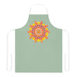 Mandala Art Apron - Sage Green - Colorful Kitchen Decor All Over Prints - Blululi
