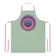 Mandala Art Apron - Sage Green, Hand - Drawn All Over Prints - Blululi