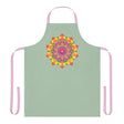 Mandala Art Apron - Sage Green, Hand - Drawn All Over Prints - Blululi